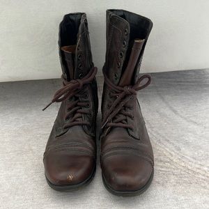 Steve Madden Brown Combat Boots